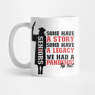 Pandemic Graduation | Black And Red Text Funny Graduation Mug